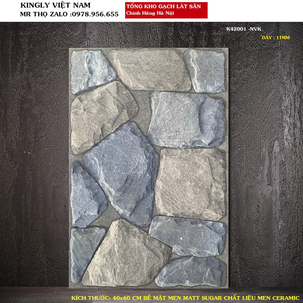 Gạch lát sân giả đá 40x60 K42001 Loại 1